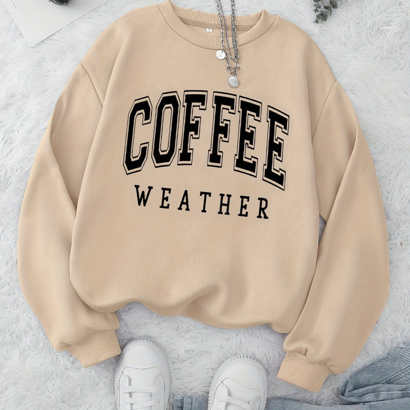 Damtröja med moderiktigt Coffee Weather-tryck Mirla-Eva Jonsson