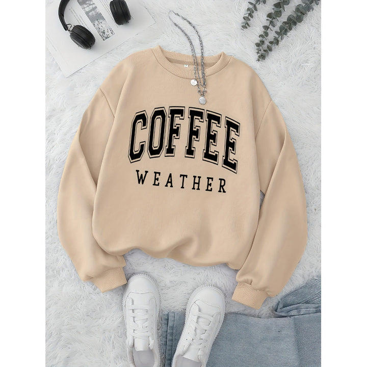 Damtröja med moderiktigt Coffee Weather-tryck Mirla-Eva Jonsson