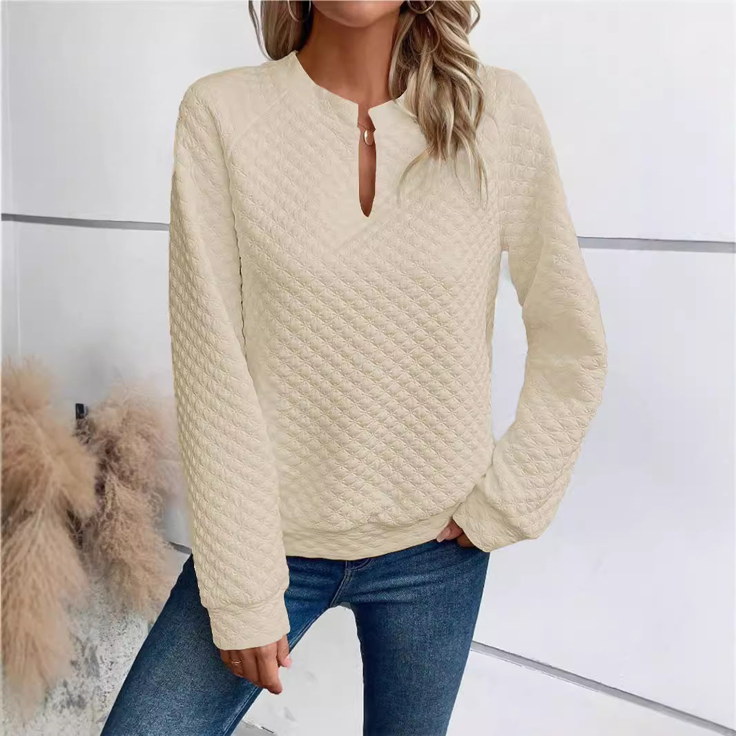 Damtröja med strukturerad design och elegant ståkrage Mirla-Eva Jonsson