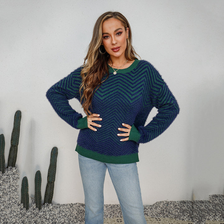Damtröja med zigzagstickdesign Eva Jonsson-Eva Jonsson