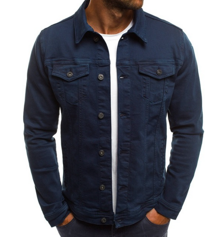 Denimjacka | knappslå | smal passform | jeansjacka | herrjacka-Eva Jonsson