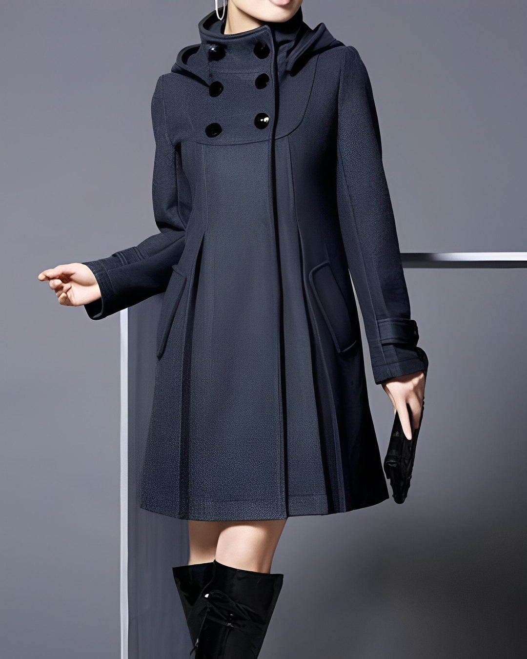 Dress Coat - Huva - Midilång - Trench Coat - Jackor för kvinnor-Eva Jonsson
