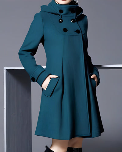 Dress Coat - Huva - Midilång - Trench Coat - Jackor för kvinnor-Eva Jonsson