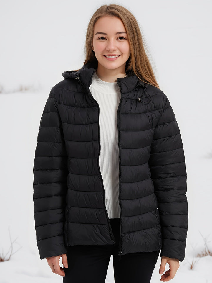 Dunjacka | Huva | Lättviktsjacka | Pufferjacka | Vinterjackor för damer-Eva Jonsson