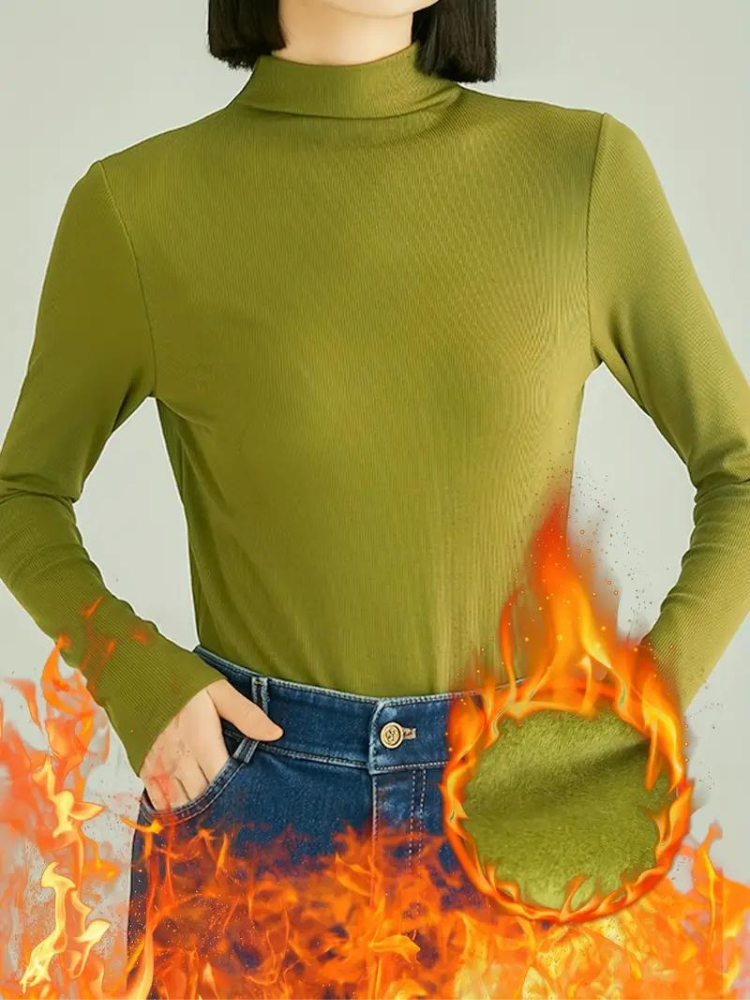 Ellinora Skjorta | Termoskjorta med turtleneck för kvinnor-Eva Jonsson