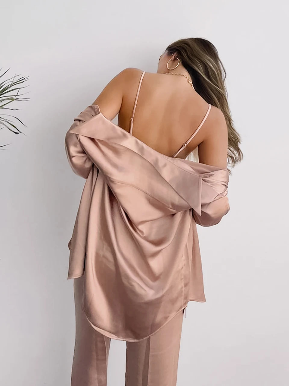 Emerald Pyjamasset | Bekvämt nattlinne i 3 delar för kvinnor-Eva Jonsson
