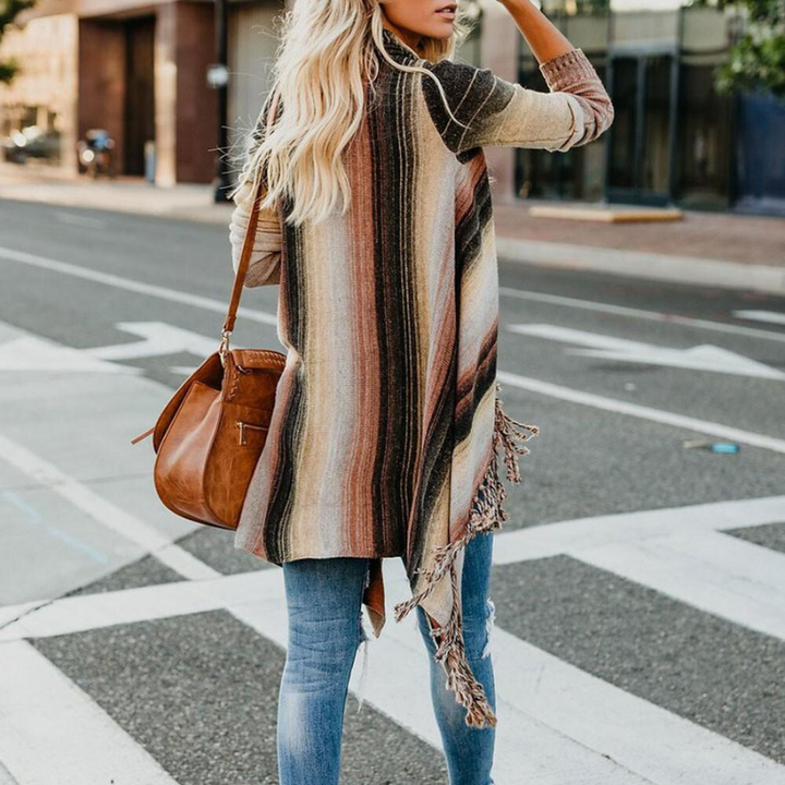 Emery Cardigan | Lång cardigan med tofs för kvinnor-Eva Jonsson