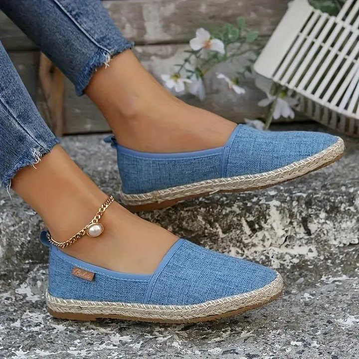 Espadriller, Platta, Lättviktsskor, Canvasskor, Skor för sommaren-Eva Jonsson