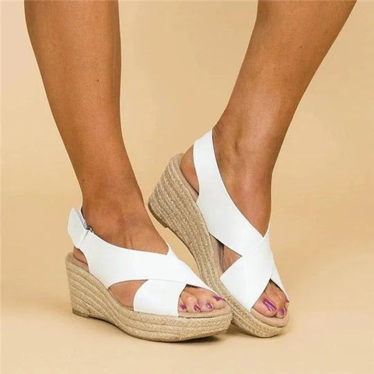 Espadrillosandaler - Ortopediska - Plattform - Espadrillos kilskor - Sandaler för kvinnor-Eva Jonsson