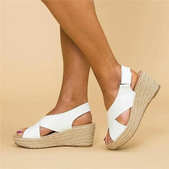 Espadrillosandaler - Ortopediska - Plattform - Espadrillos kilskor - Sandaler för kvinnor-Eva Jonsson
