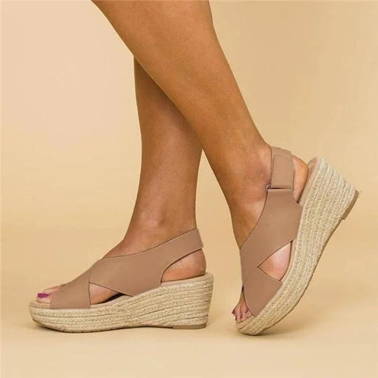 Espadrillosandaler - Ortopediska - Plattform - Espadrillos kilskor - Sandaler för kvinnor-Eva Jonsson