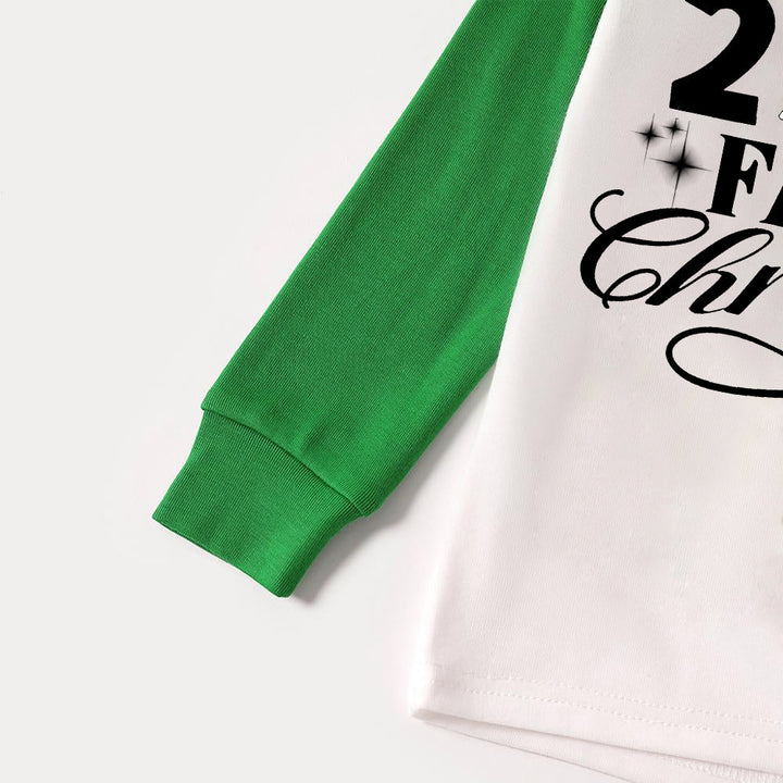 Eva Jonsson | 2025 Familj Jul Bokstäver Tryck Grön Rotator Manschett Topp med Grön & Svart Rutigt Familj Matchande Pyjamas-Eva Jonsson