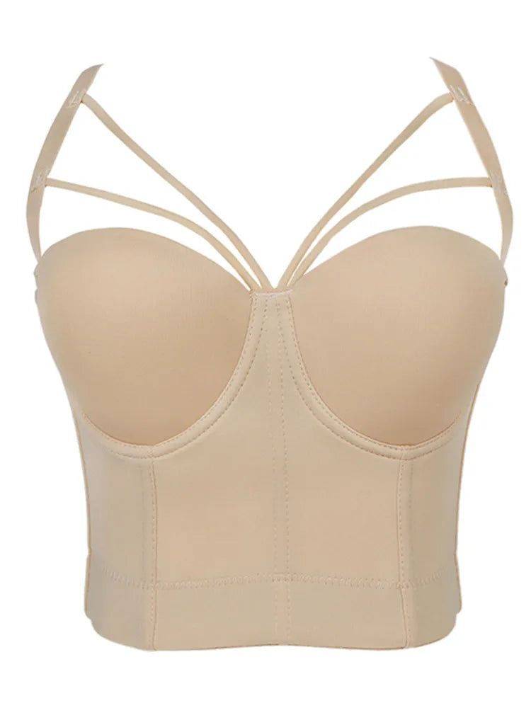 Mirla | 5 färger kvinnor sexig designer sommar V-ringad nude svart vit röd rosa bomull camisole toppar dam camis crop toppar-Eva Jonsson
