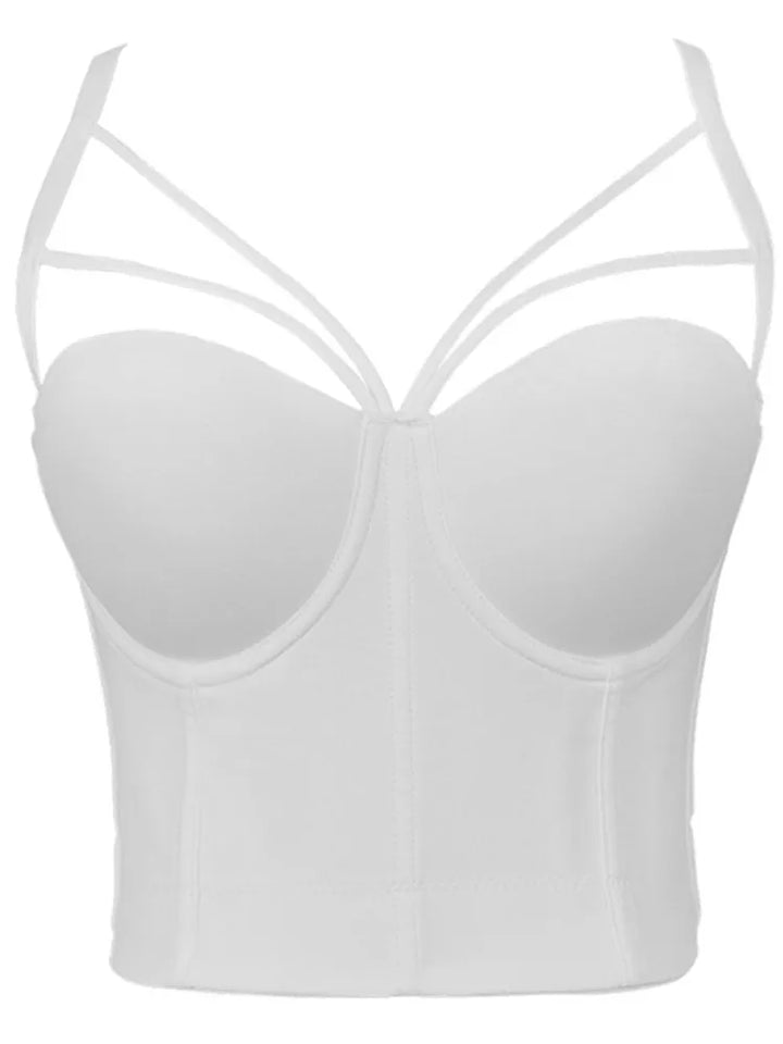 Mirla | 5 färger kvinnor sexig designer sommar V-ringad nude svart vit röd rosa bomull camisole toppar dam camis crop toppar-Eva Jonsson