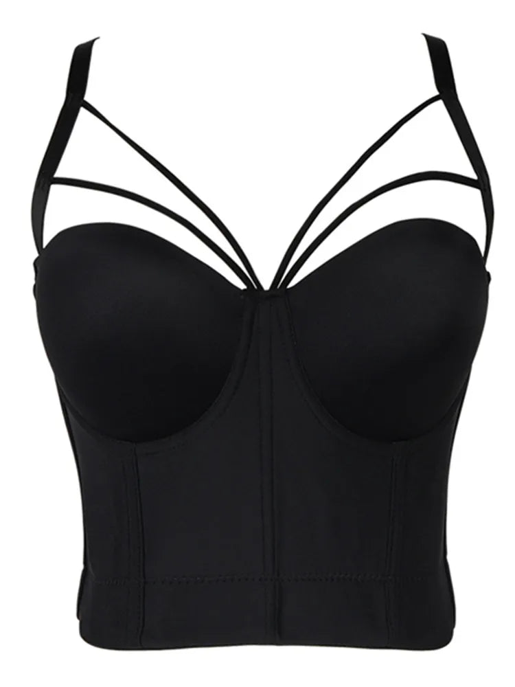 Mirla | 5 färger kvinnor sexig designer sommar V-ringad nude svart vit röd rosa bomull camisole toppar dam camis crop toppar-Eva Jonsson