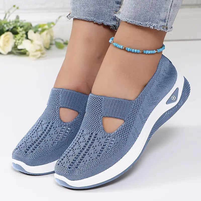 Mirla | Andningsaktiva ortopediska Slip-On sneakers för damer-Eva Jonsson