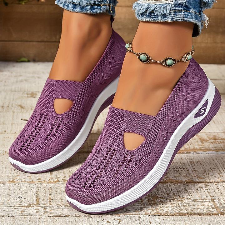 Mirla | Andningsaktiva ortopediska Slip-On sneakers för damer-Eva Jonsson