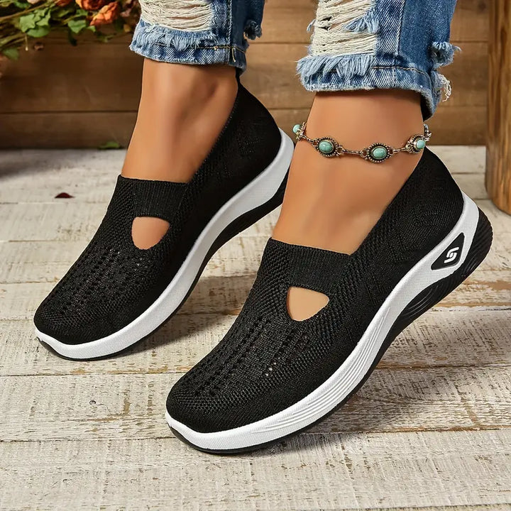Mirla | Andningsaktiva ortopediska Slip-On sneakers för damer-Eva Jonsson