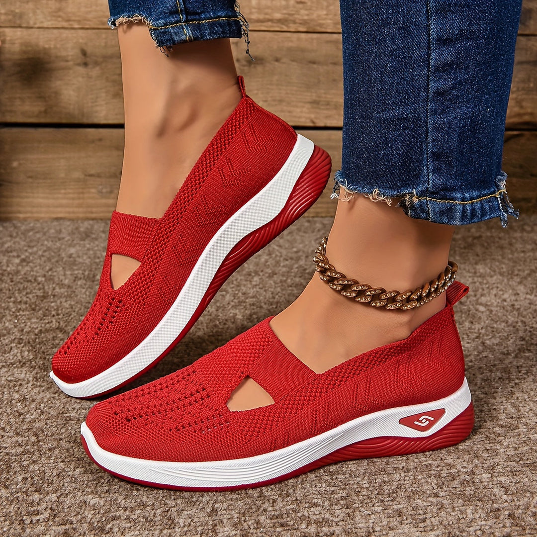 Mirla | Andningsaktiva ortopediska Slip-On sneakers för damer-Eva Jonsson