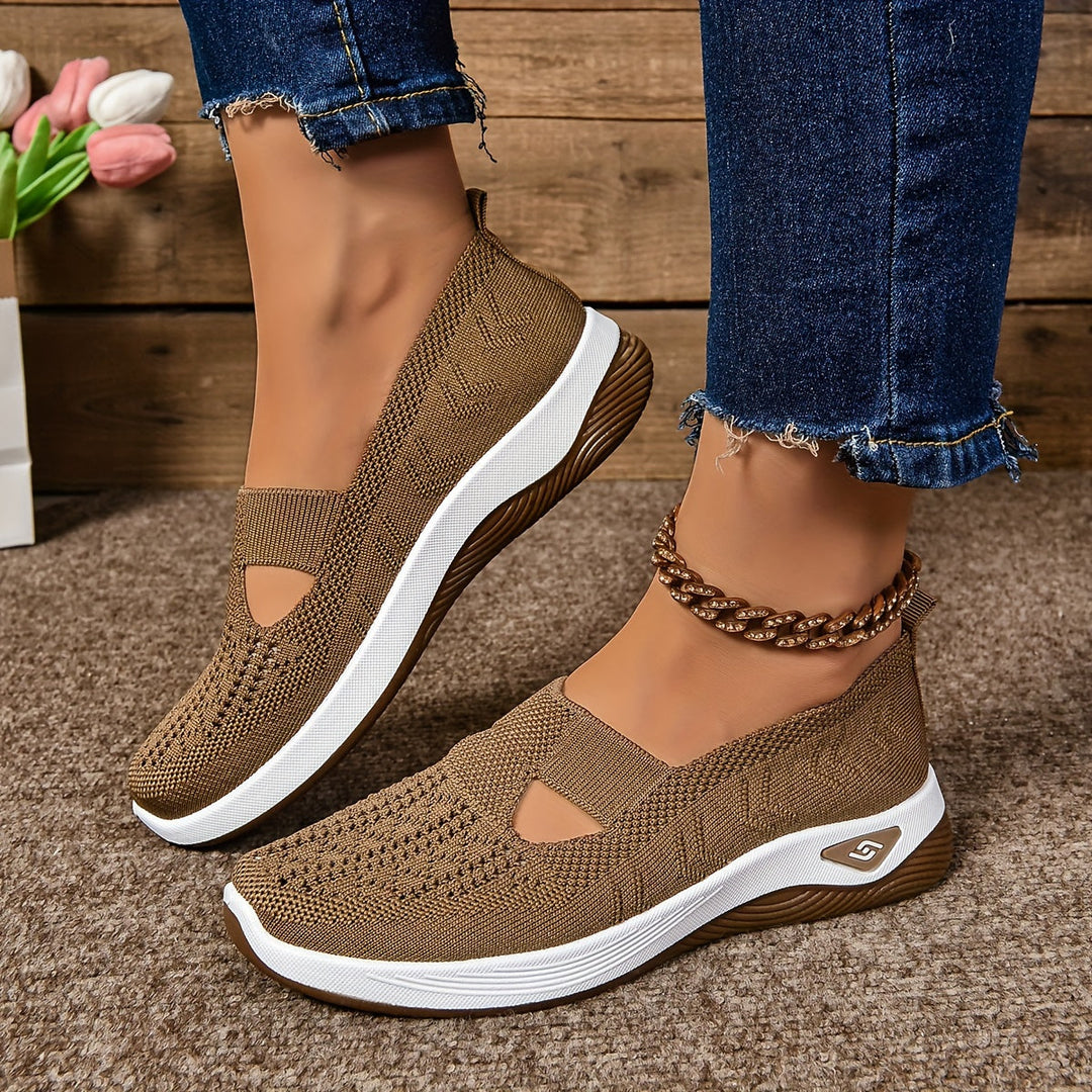 Mirla | Andningsaktiva ortopediska Slip-On sneakers för damer-Eva Jonsson