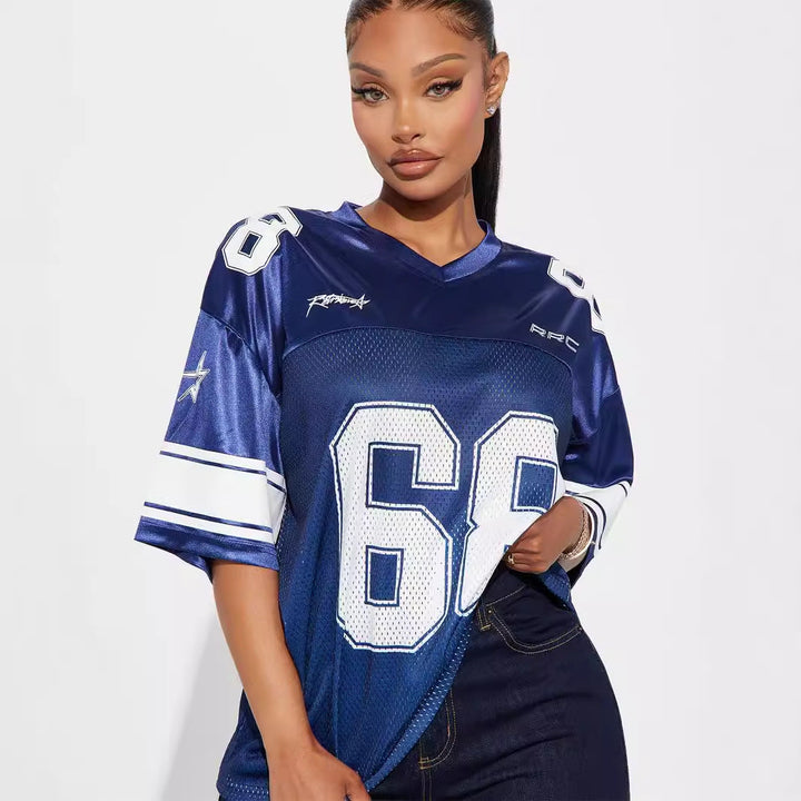 Mirla | Avslappnad Sportig Kortärmad Jersey-T-shirt-Eva Jonsson