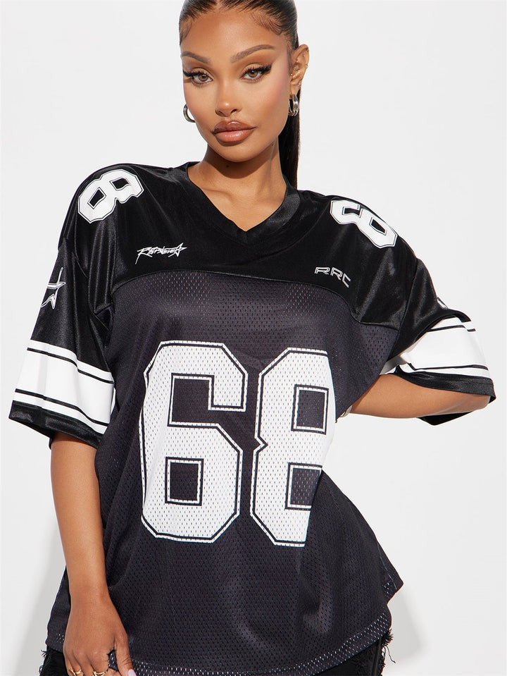 Mirla | Avslappnad Sportig Kortärmad Jersey-T-shirt-Eva Jonsson
