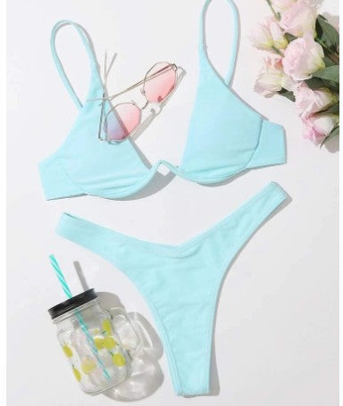 Mirla | Båge-bikini-set Push-Up-bh och tanga-badkläder för damer-Eva Jonsson