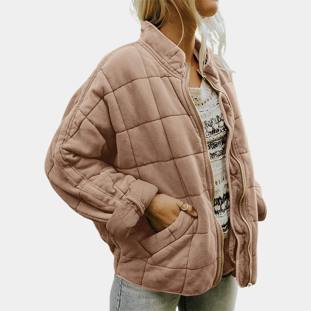 Mirla | Beige Blazer Dam för elegant stil-Eva Jonsson