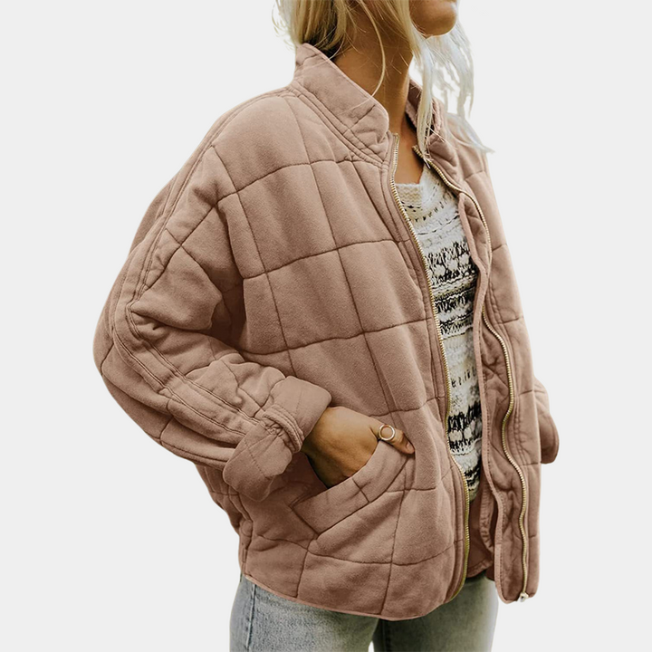 Mirla | Beige Blazer Dam för elegant stil-Eva Jonsson