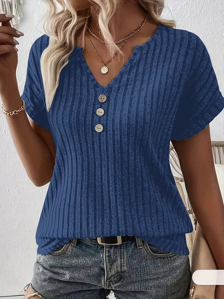 Mirla | Bekväm Dam T-shirt i Bomull-Eva Jonsson