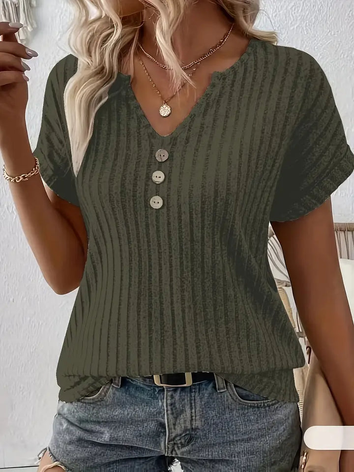 Mirla | Bekväm Dam T-shirt i Bomull-Eva Jonsson