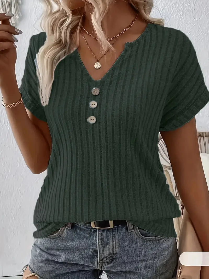 Mirla | Bekväm Dam T-shirt i Bomull-Eva Jonsson