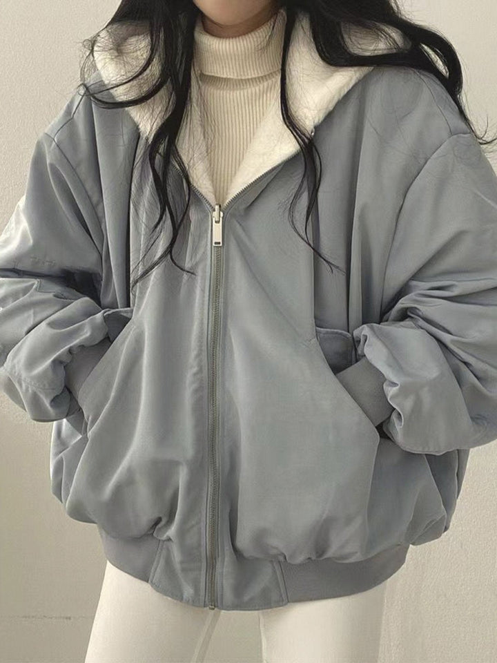 Mirla | Bekväm Fleece-Vänd-Hoodie-Jacka-Eva Jonsson