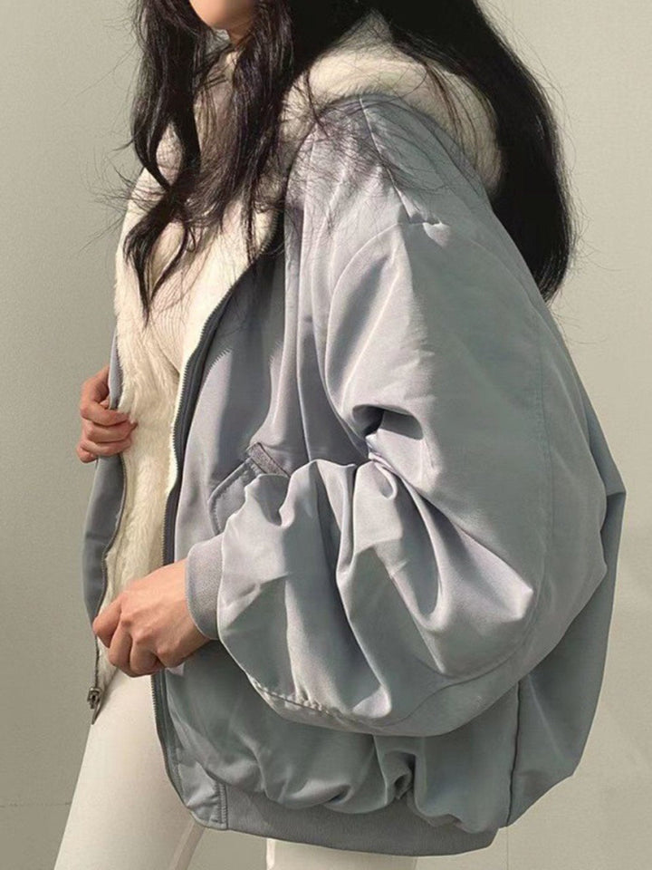 Mirla | Bekväm Fleece-Vänd-Hoodie-Jacka-Eva Jonsson