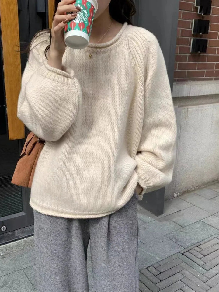 Mirla | Bekväm Oversized Stickad Tröja för Avslappnad Komfort-Eva Jonsson