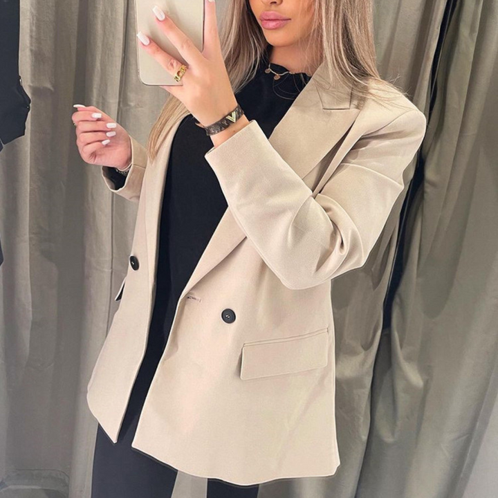 Mirla | Bekväm Trendig Lång Blazer för Hösten-Eva Jonsson