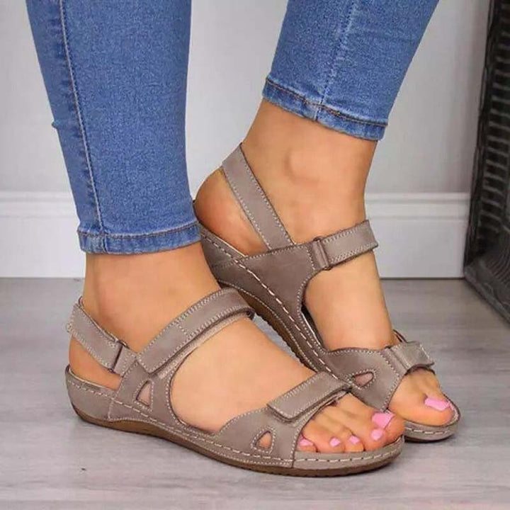 Mirla | Bliss Clark Ortopediskt Sommersandal med Klettstängning för Kvinnor-Eva Jonsson