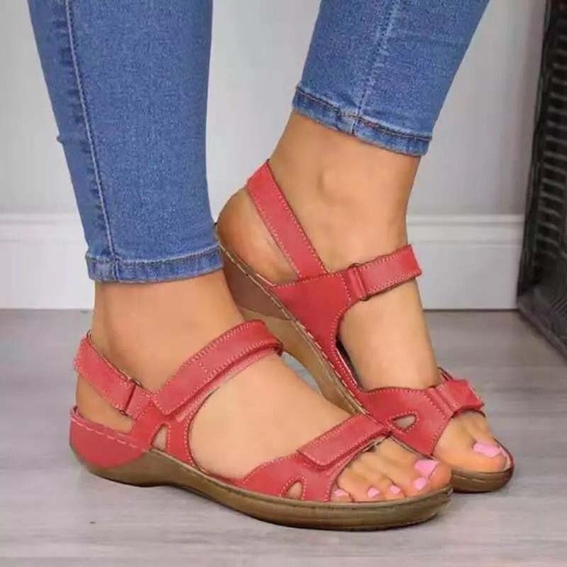 Mirla | Bliss Clark Ortopediskt Sommersandal med Klettstängning för Kvinnor-Eva Jonsson