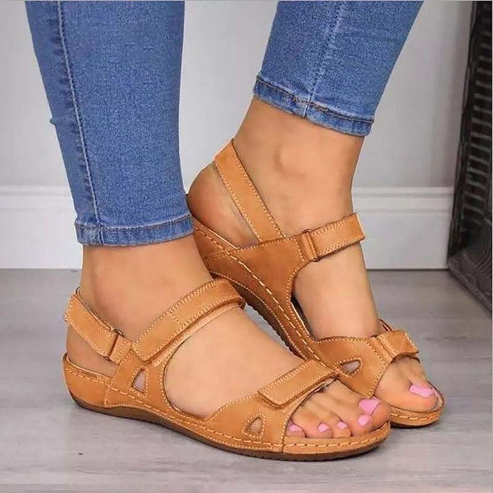 Mirla | Bliss Clark Ortopediskt Sommersandal med Klettstängning för Kvinnor-Eva Jonsson