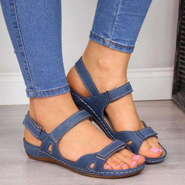 Mirla | Bliss Clark Ortopediskt Sommersandal med Klettstängning för Kvinnor-Eva Jonsson