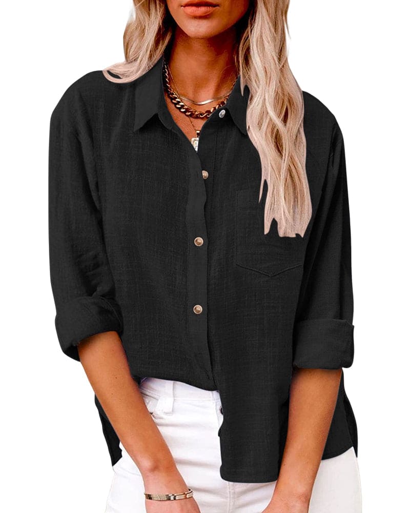 Mirla | Blus bomull och lin-Eva Jonsson
