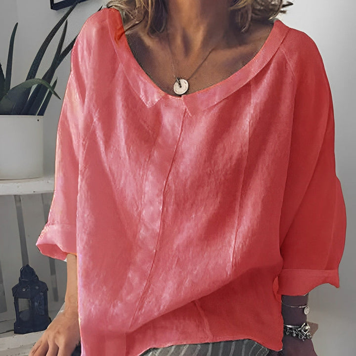 Mirla | Blus med uppvikta kragar-Eva Jonsson