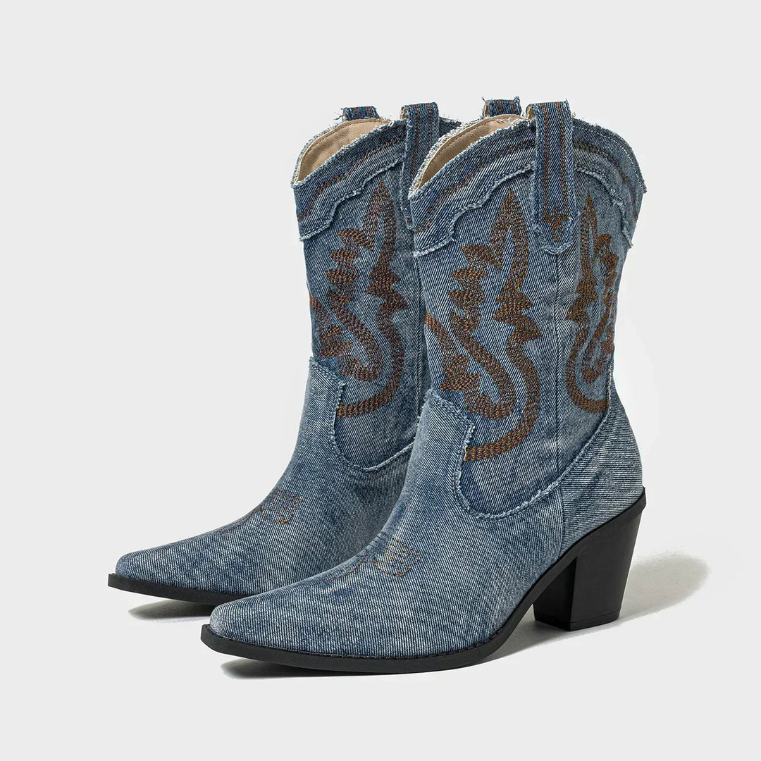 Mirla | Broderade västerländska cowboystövlar för damer-Eva Jonsson