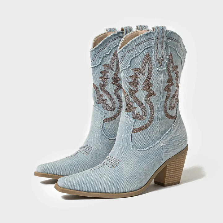 Mirla | Broderade västerländska cowboystövlar för damer-Eva Jonsson