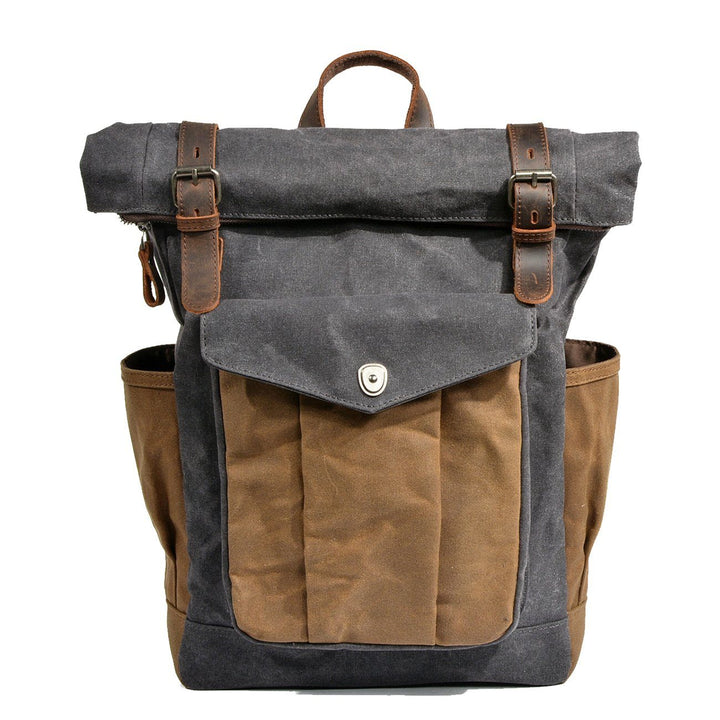 Mirla | Canvas Rolltop Ryggsäck - Lundastyle - Hållbar och Stilfull för Äventyrare-Eva Jonsson