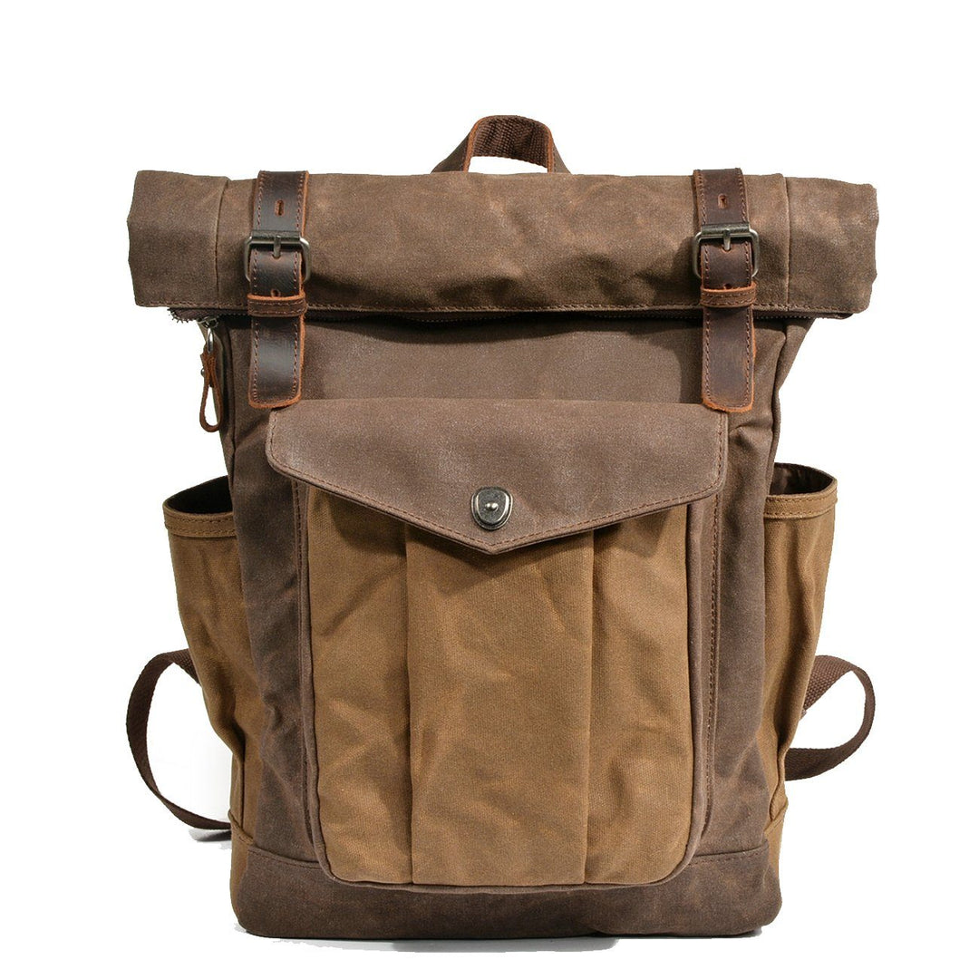 Mirla | Canvas Rolltop Ryggsäck - Lundastyle - Hållbar och Stilfull för Äventyrare-Eva Jonsson