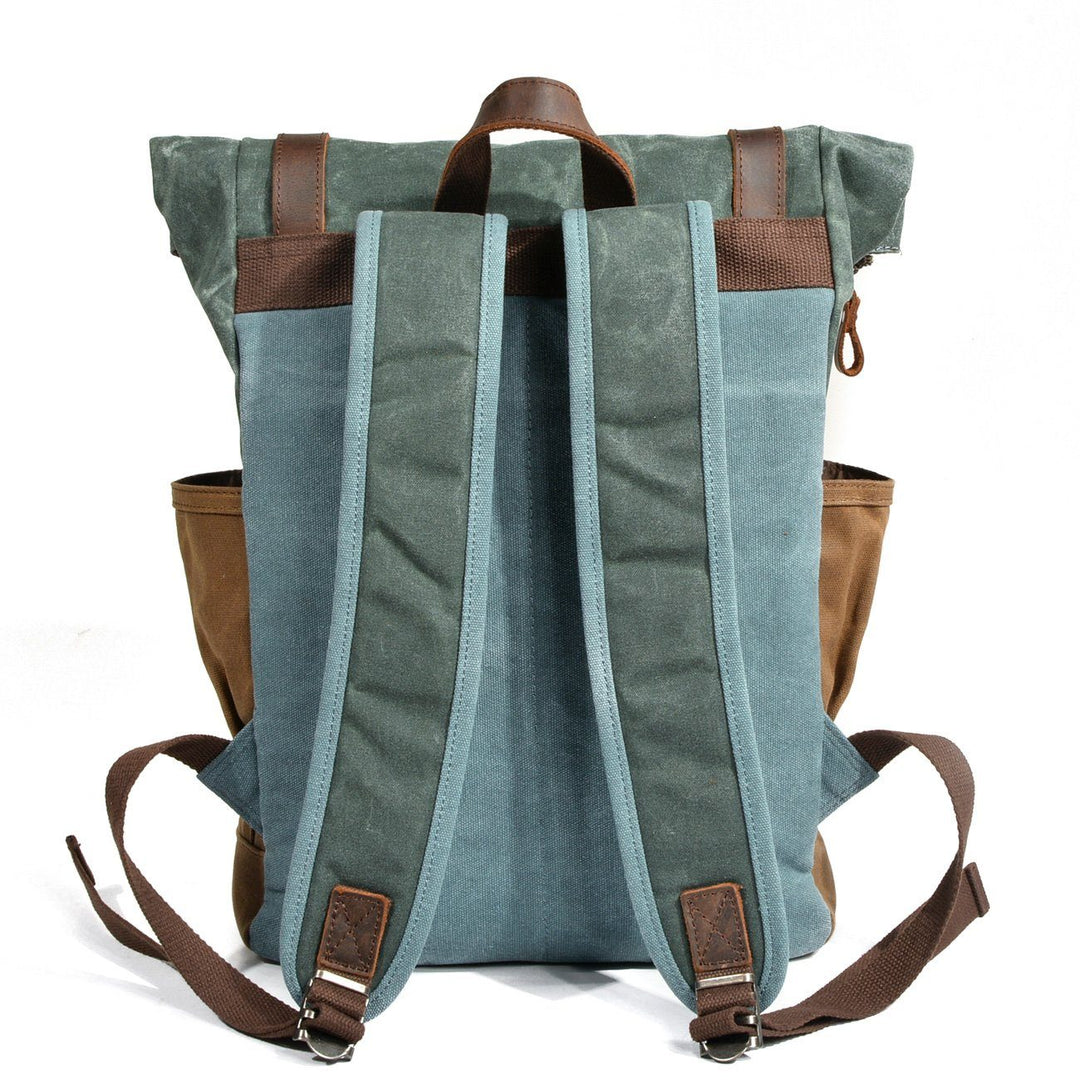 Mirla | Canvas Rolltop Ryggsäck - Lundastyle - Hållbar och Stilfull för Äventyrare-Eva Jonsson