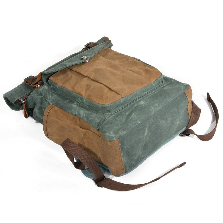 Mirla | Canvas Rolltop Ryggsäck - Lundastyle - Hållbar och Stilfull för Äventyrare-Eva Jonsson