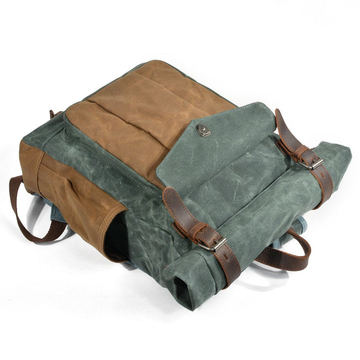 Mirla | Canvas Rolltop Ryggsäck - Lundastyle - Hållbar och Stilfull för Äventyrare-Eva Jonsson