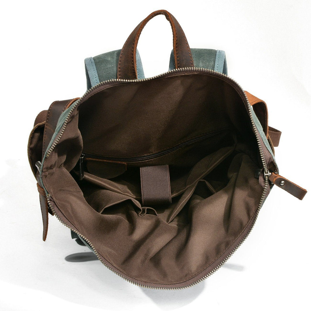 Mirla | Canvas Rolltop Ryggsäck - Lundastyle - Hållbar och Stilfull för Äventyrare-Eva Jonsson